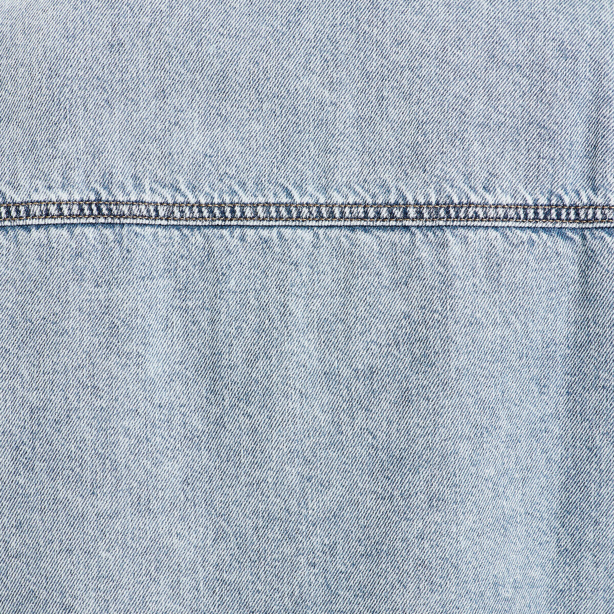 Chemise en jean avec clous denim bleach femme