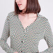 Blouse Charlotte - manches longues blanc femme