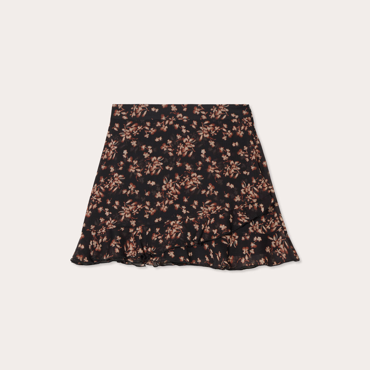 Jupe-short évasée noir femme