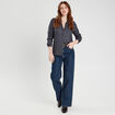 Chemise manches longues bleu foncé femme