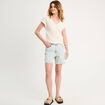 T-shirt ajouré détails cordons ecru femme