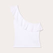 Débardeur asymétrique blanc femme