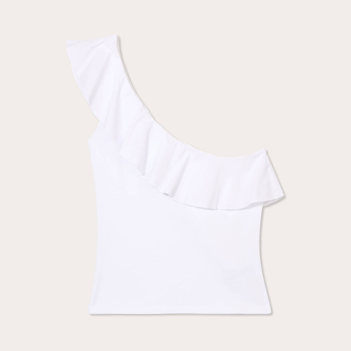 Débardeur asymétrique blanc femme