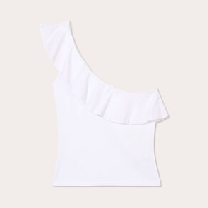 debardeur asymetrique blanc femme Débardeur asymétrique blanc femme