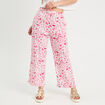 Pantalon large rose fushia femme
