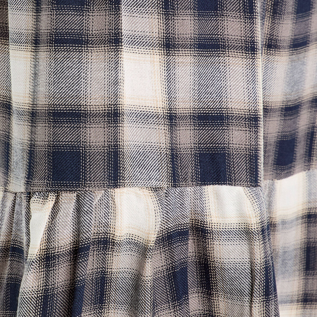 Jupe longue évasée bleu marine femme