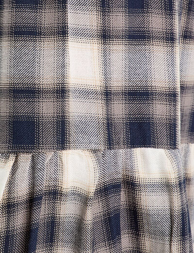 Jupe longue évasée bleu marine femme