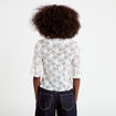 Blouse dentelle &agrave; volants ecru femme