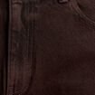 Jean barrel taille standard marron fonc&eacute; femme
