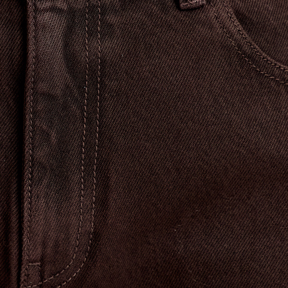 Jean barrel taille standard marron fonc&eacute; femme