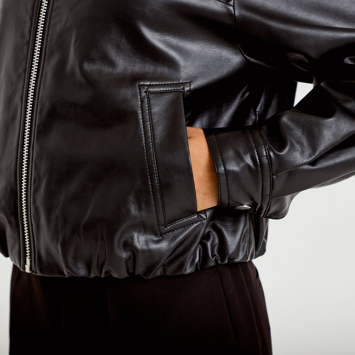 Bomber oversize noir femme