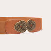 Ceinture élastiquée camel femme