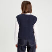 Gilet sans manches bleu marine femme