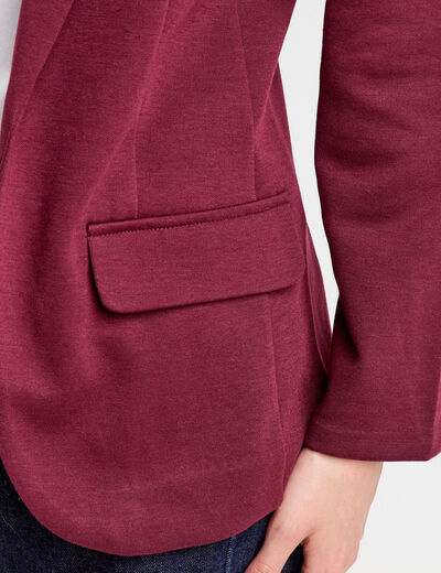 Veste blazer cintrée bordeaux femme