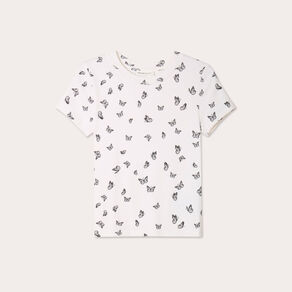 T-shirt manches courtes ajusté blanc femme
