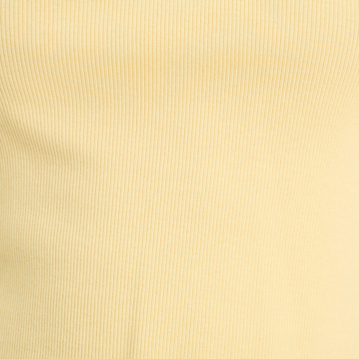 T-shirt c&ocirc;tel&eacute; manches courtes jaune clair femme