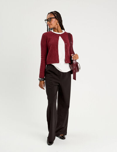 Pantalon large noir femme