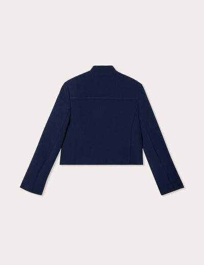 Veste cintrée boutons bleu marine femme