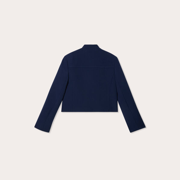 Veste cintrée boutons bleu marine femme