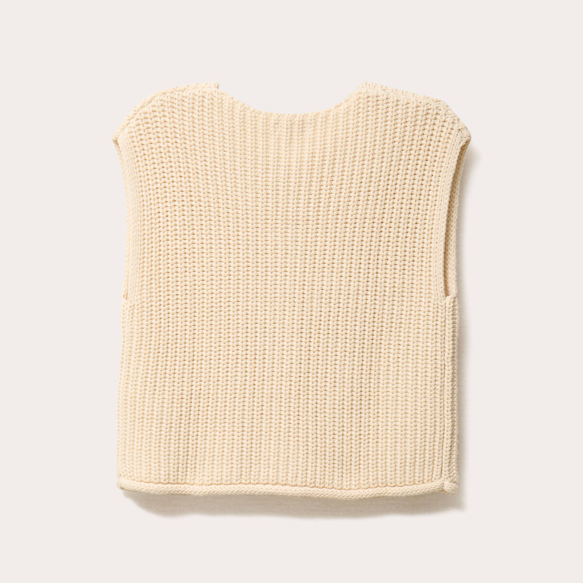 Gilet sans manches ecru femme