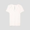 T-shirt manches courtes ecru femme