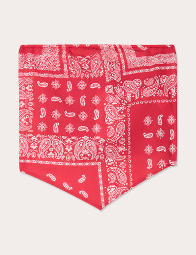 Crop top bandeau rouge femme