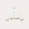 Veste p&eacute;plum Bridgerton ecru femme