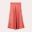 Jupe midi évasée satin rose pastel femme