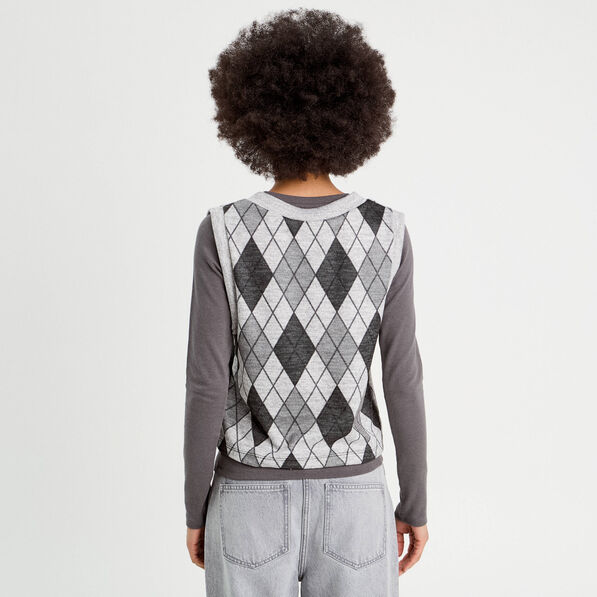 pull sans manches gris clair femme Pull sans manches gris clair femme