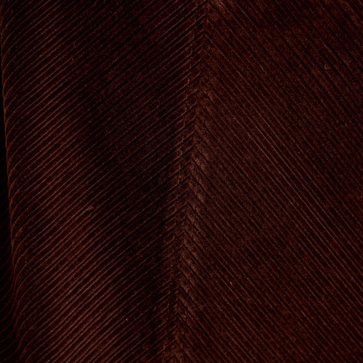 Robe courte droite en velours coton marron fonc&eacute; femme