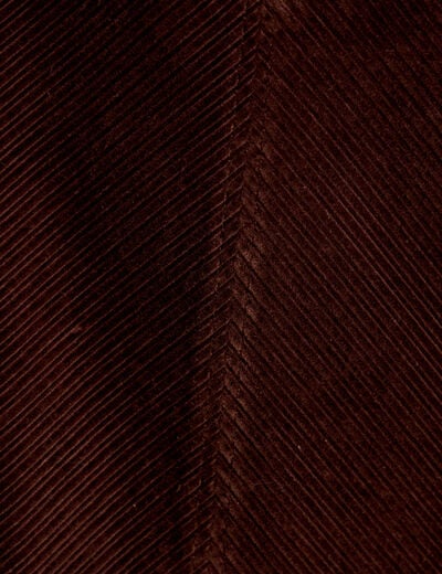 Robe courte droite en velours coton marron fonc&eacute; femme