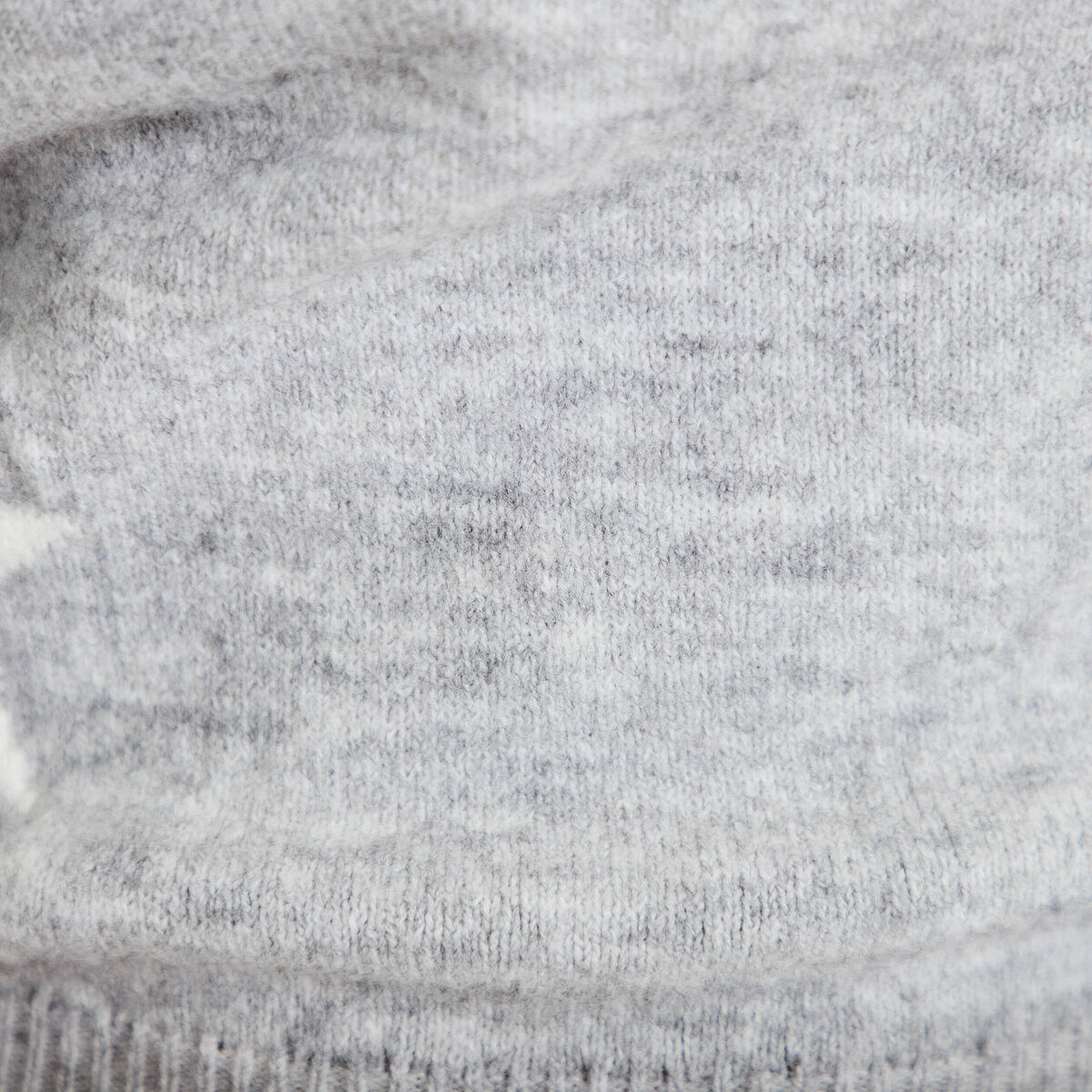 Pull col bateau manches longues gris clair femme