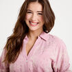 Blouse boyfriend manches 3/4 rose clair femme