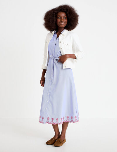 Veste en jean ecru femme