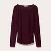T-shirt motif en relief violet fonc&eacute; femme