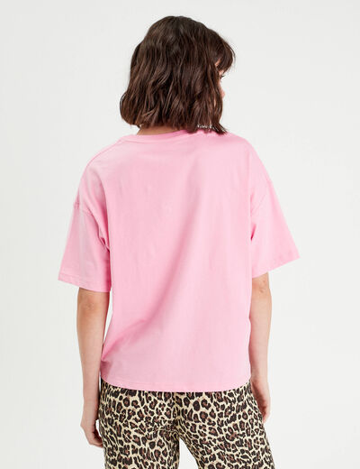 T-shirt Pink Floyd rose fushia femme