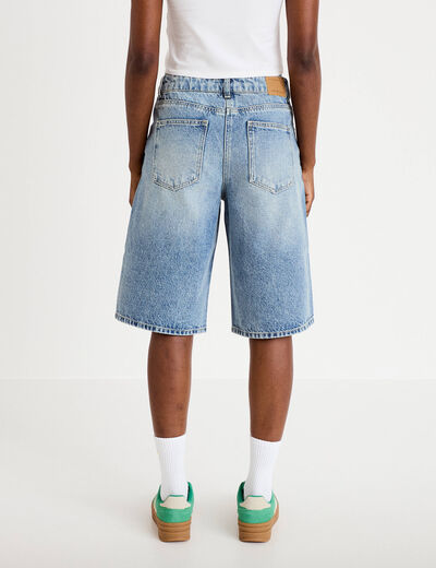 Bermuda en jean denim triple stone femme