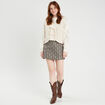 Jupe-short droite blanc femme