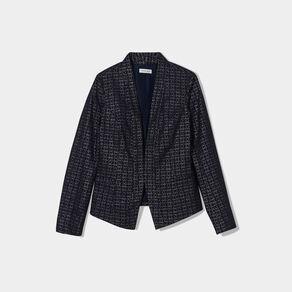 Veste blazer ajustée bleu marine femme