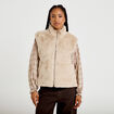 Veste r&eacute;versible sans manches beige femme