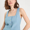 Veston sans manches bleu gris femme