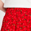 Jupe-short évasée rouge femme
