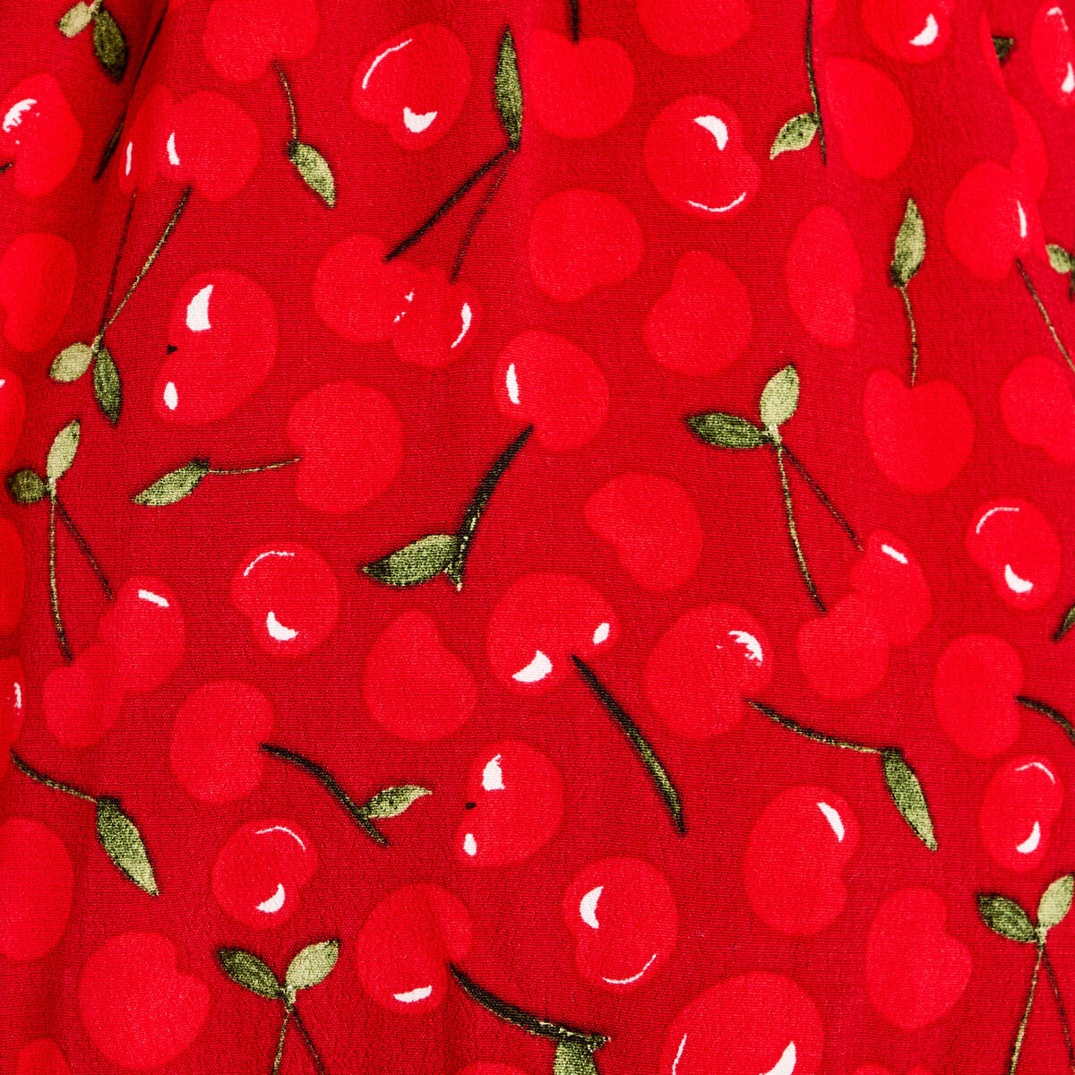 Robe évasée manches courtes rouge femme