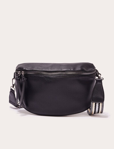 Sac banane en bandoulière noir femme