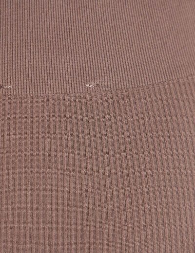 Leggings taille haute sans couture marron clair femme