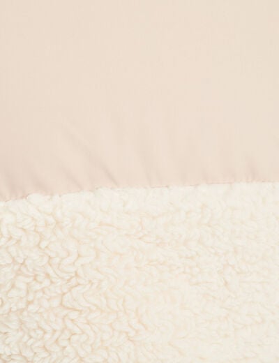 Doudoune effet polaire ecru femme