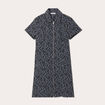 Robe évasée zippée noir femme