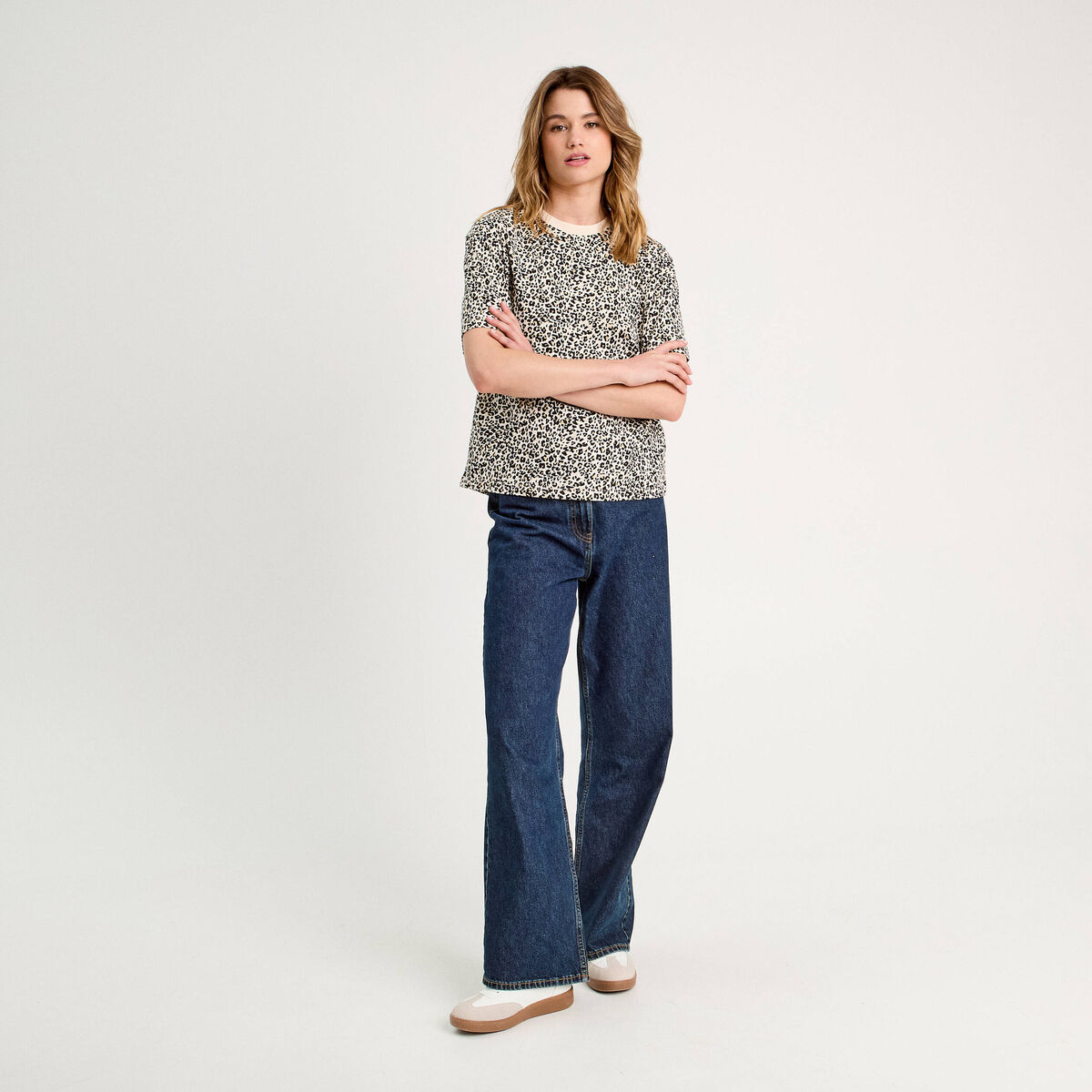 T-shirt manches courtes blanc femme