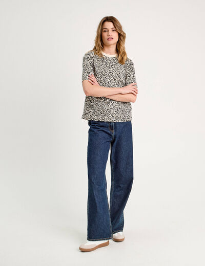 T-shirt manches courtes blanc femme