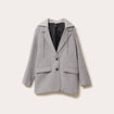 Blazer oversize capuche amovible gris clair femme